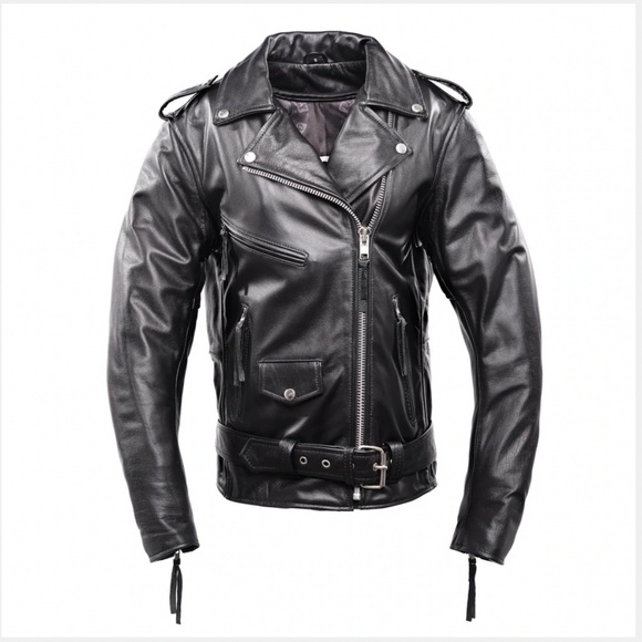 Classic Men’s Motorcycle Jacket (S)